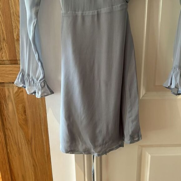 REFORMATION Ricki blue wrap dress xs - Picture 7 of 11